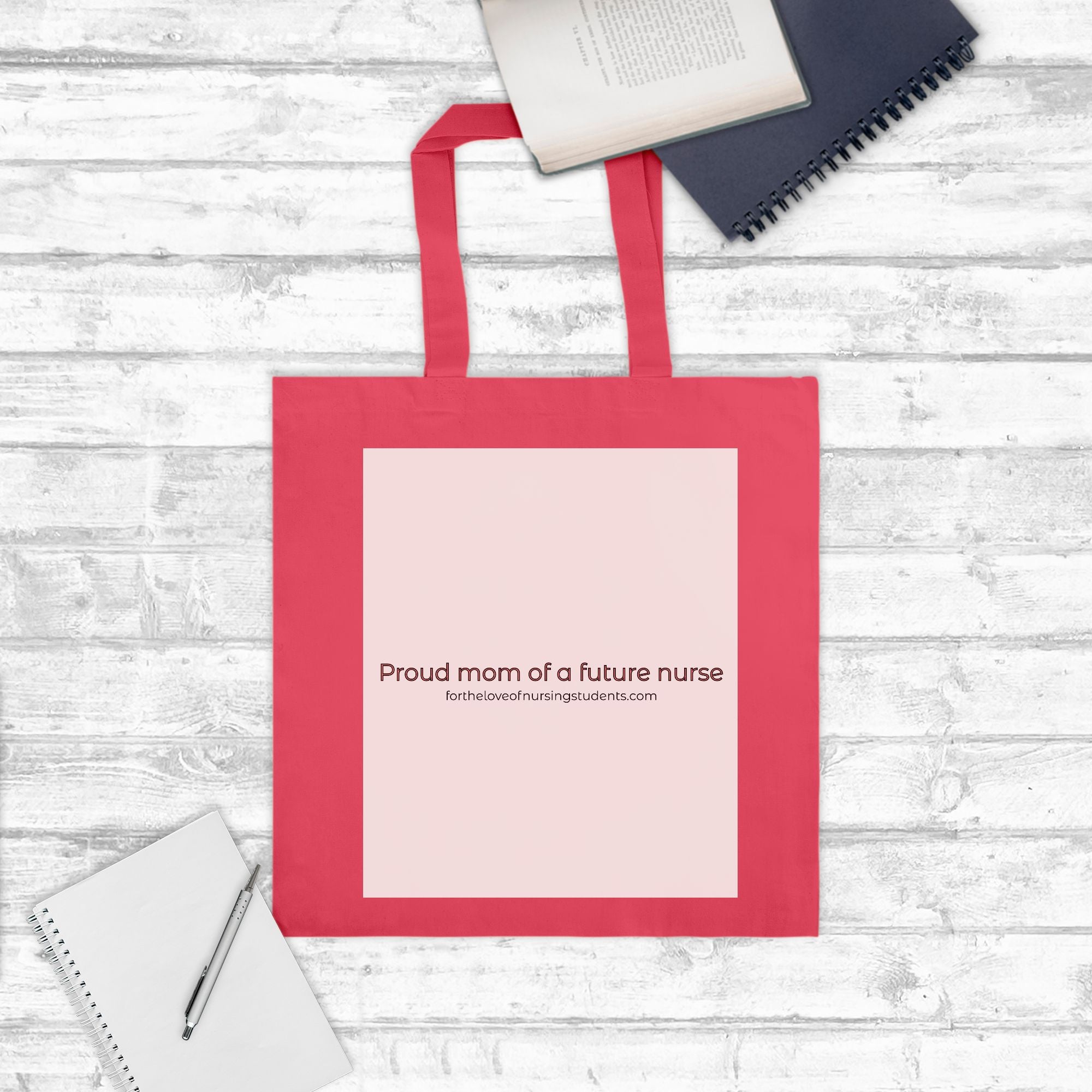 Proud Mom of a Future Nurse Tote Bag – Nursing Student Mom Gift – Future RN Gift – Nursing School Support Gift
