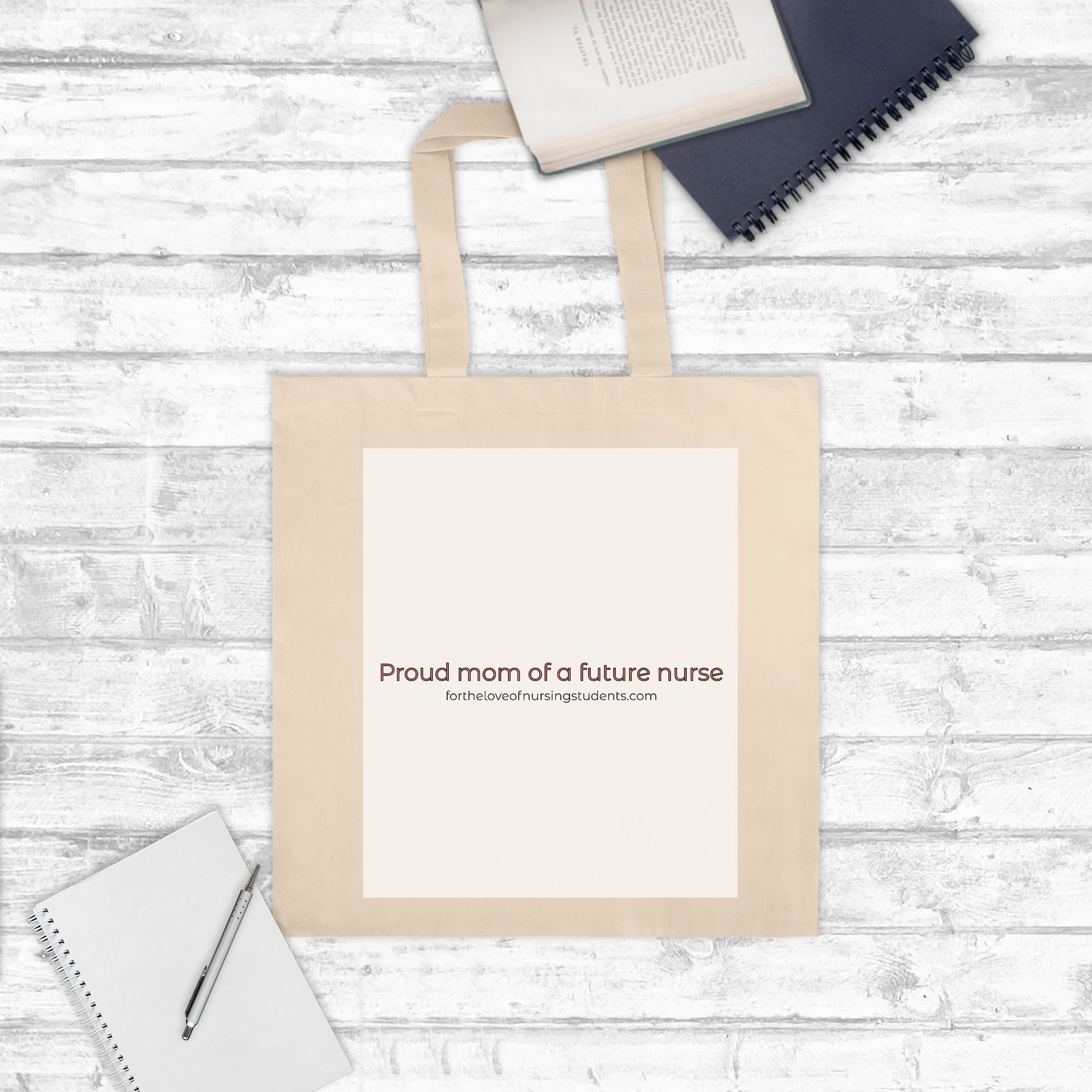 Proud Mom of a Future Nurse Tote Bag – Nursing Student Mom Gift – Future RN Gift – Nursing School Support Gift