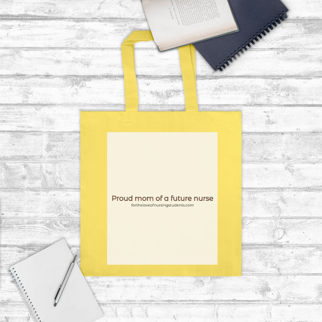 Proud Mom of a Future Nurse Tote Bag – Nursing Student Mom Gift – Future RN Gift – Nursing School Support Gift
